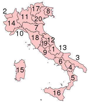 mapa Italije