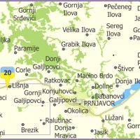 Grko-katolička crkva, Crkva Svetih Apostola Petra i Pavla, Lišnja, Prnjavor - mapa