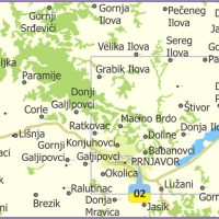 Grko-katolička crkva - Crkva Preobraženja Gospodnjeg - Prnjavor - mapa